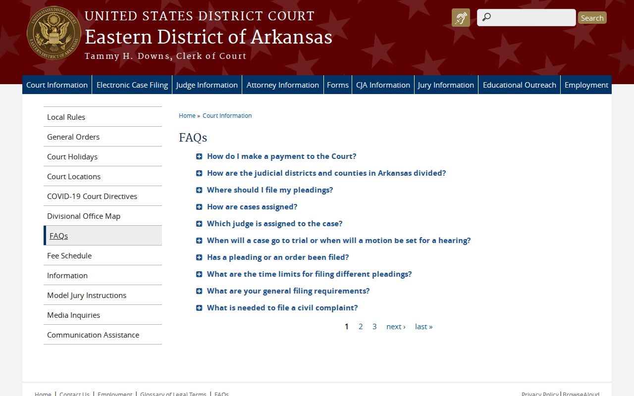 Leachville court records federal court FAQ context