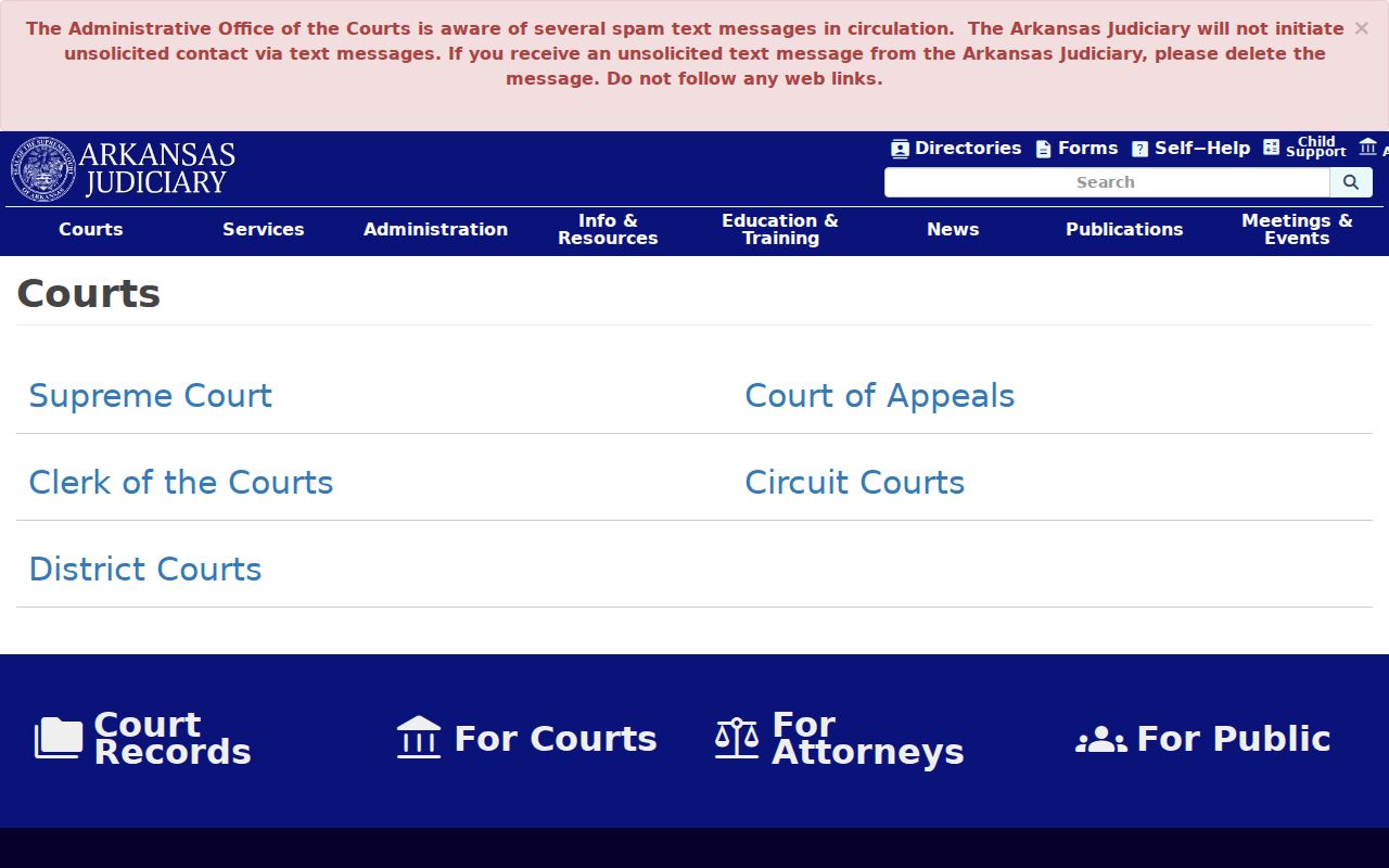 Arkansas court hierarchy for Mississippi County court dockets
