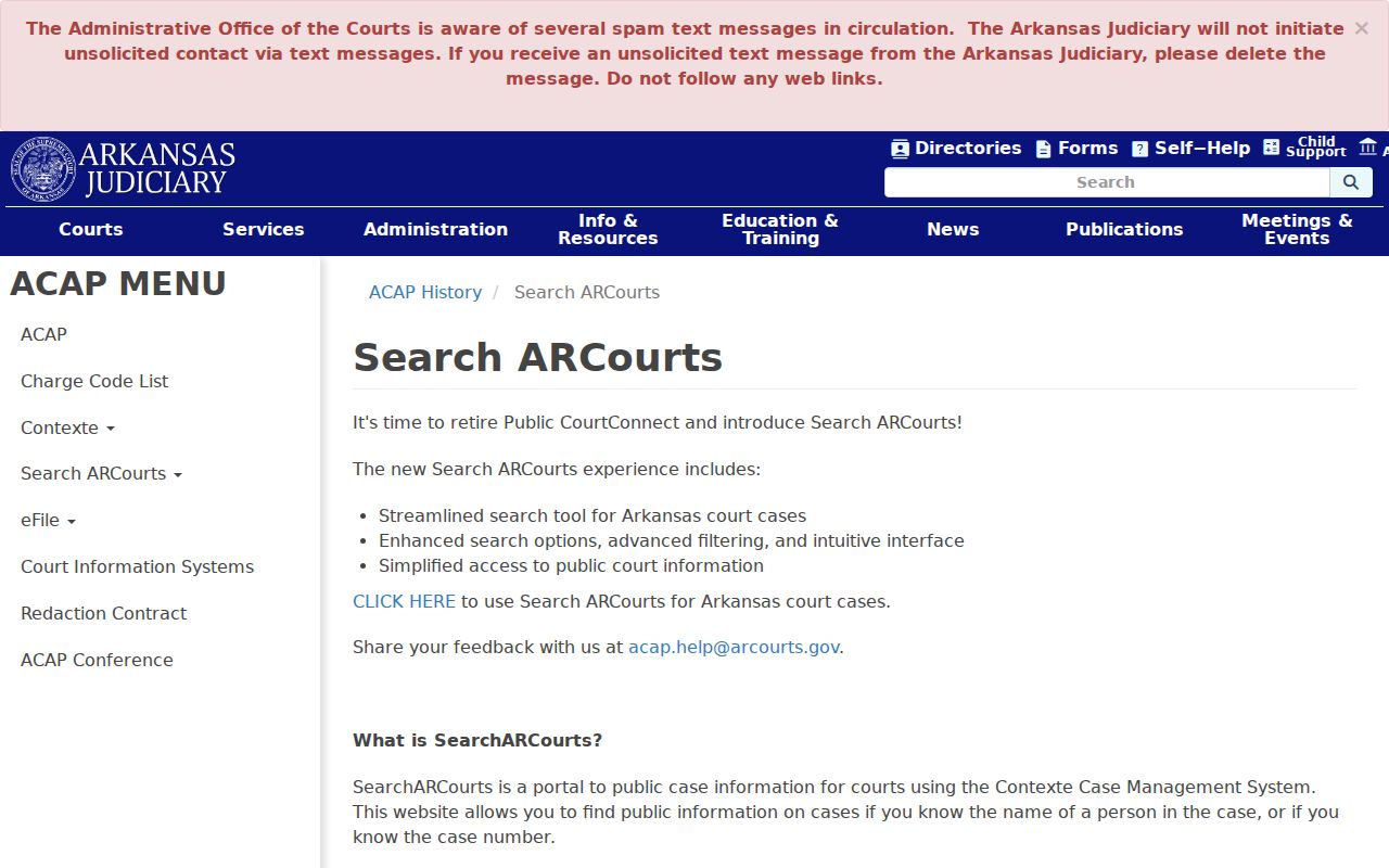 Mississippi County court docket Search ARCourts coverage explanation